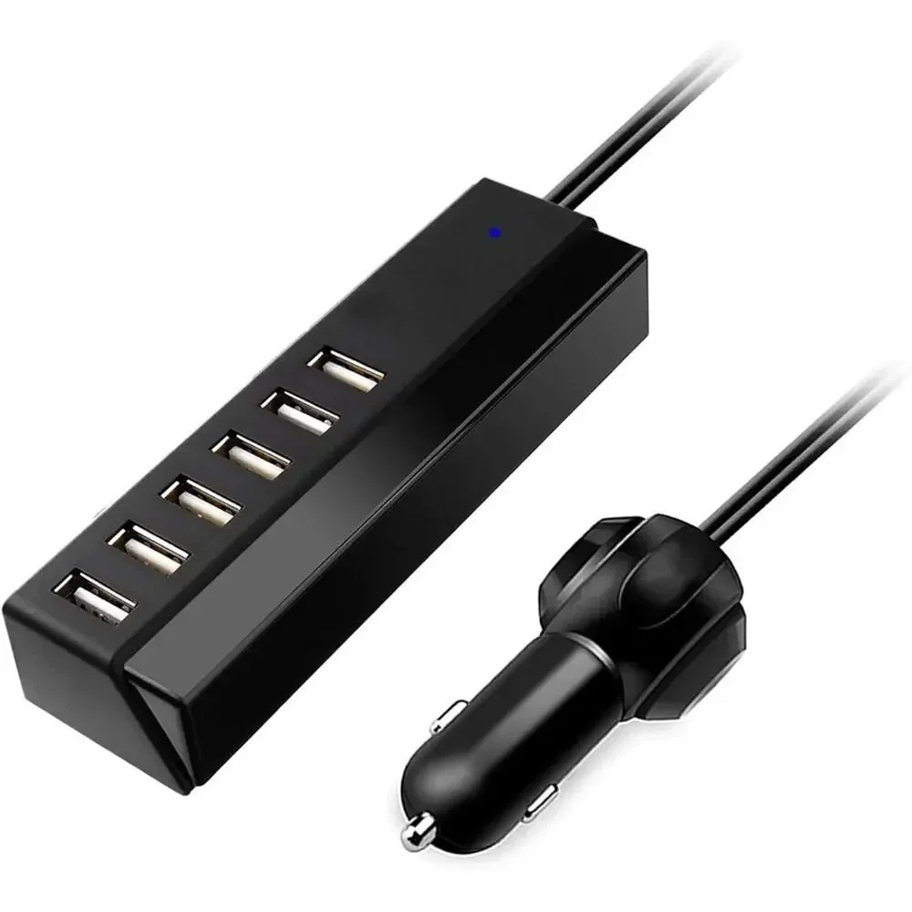 USB Car Charger, 6-Port Fast 65W Car Charger Cigarette Lighter Adapter DC...